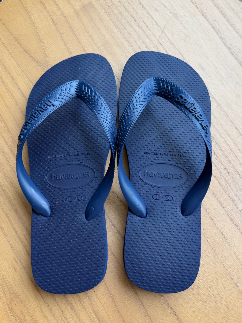 Havaianas Navy Blue Rubber Flip Flops